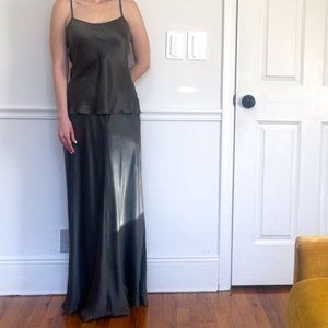 Dissh Layla Silk Cami Dark Olive Size 2 NWT